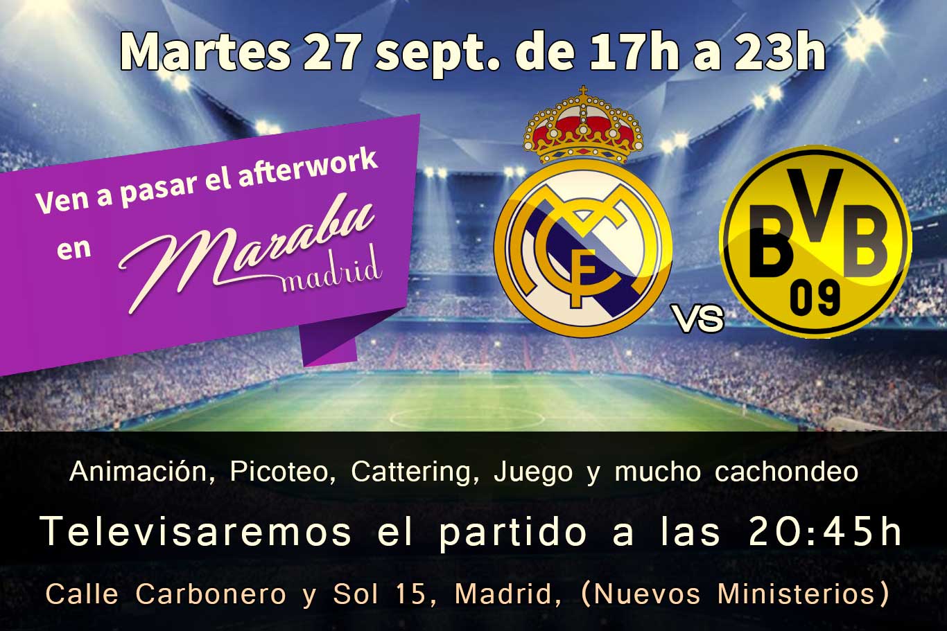 Afterwork con chicas en Madrid